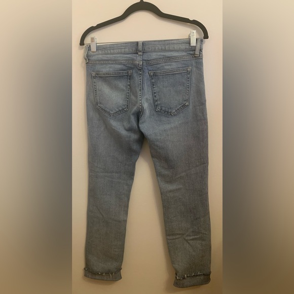 Gap 1969 Girlfriend Distressed Blue Jeans - Picture 3 of 9